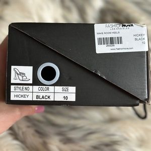 Fashion Nova black strappy heels